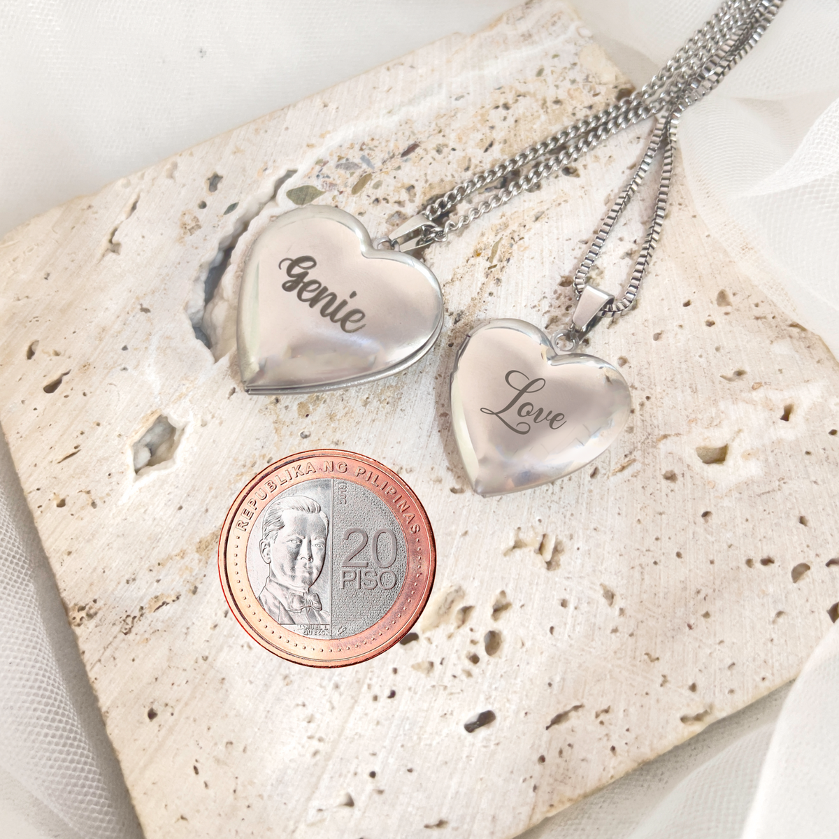 Locket Necklace with Free Laser Markings