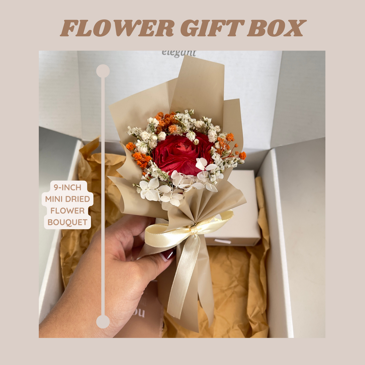 Custom Keychain Flower Gift Box