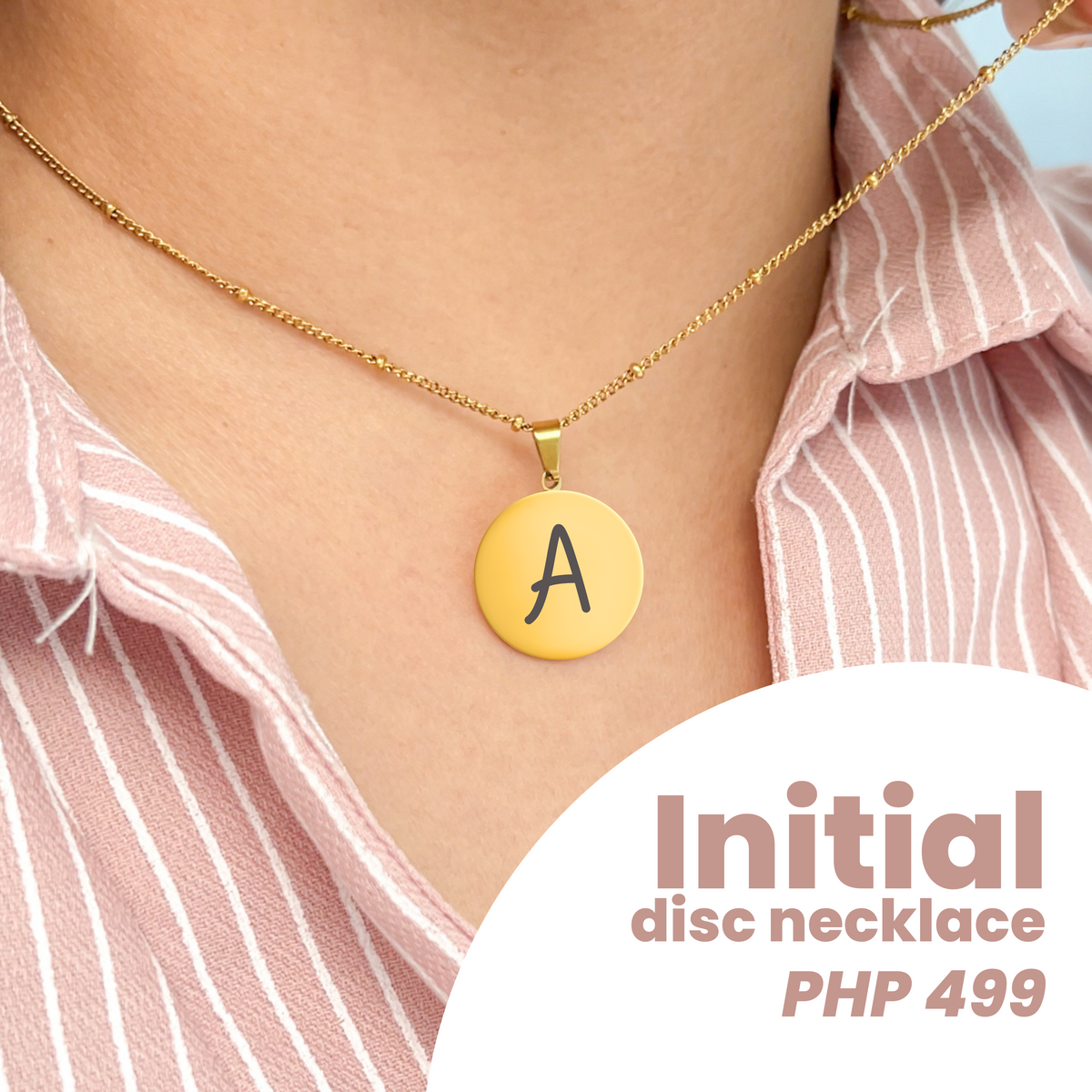 Initial Disc Necklace