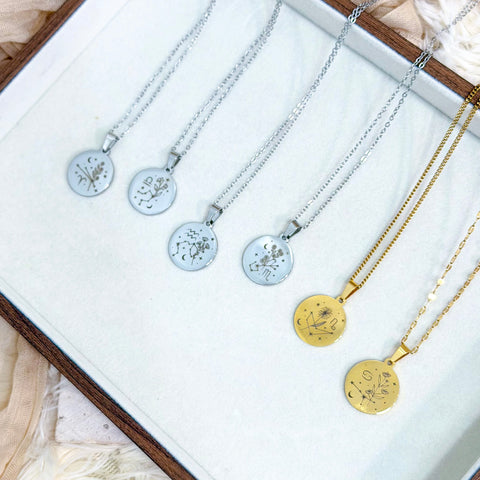 Zodiac Disc Necklace