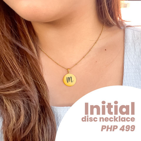 Initial Disc Necklace