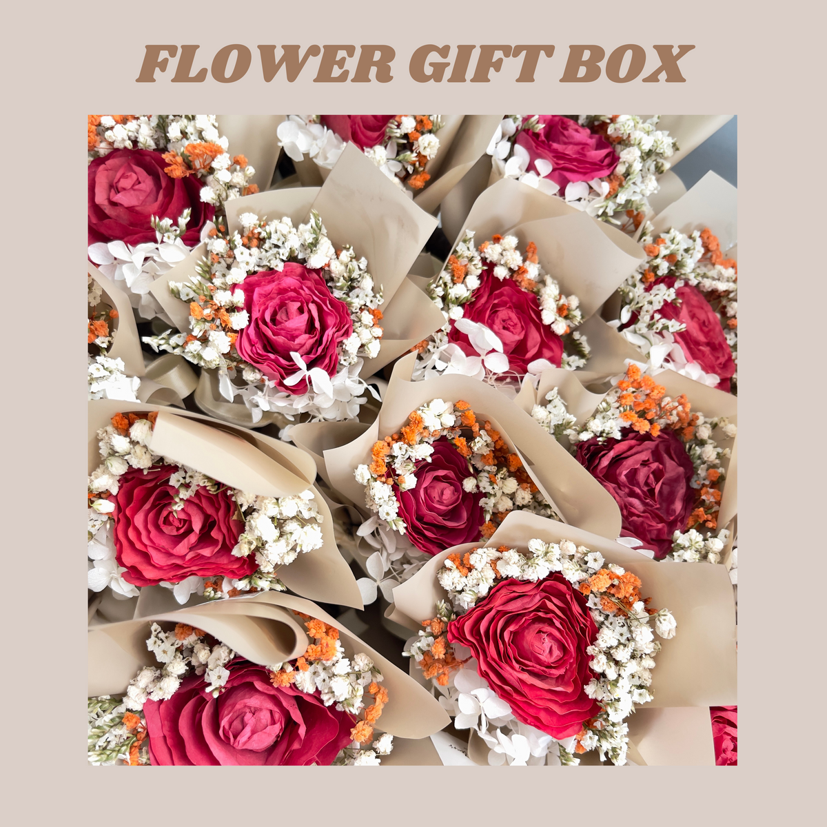 Custom Keychain Flower Gift Box