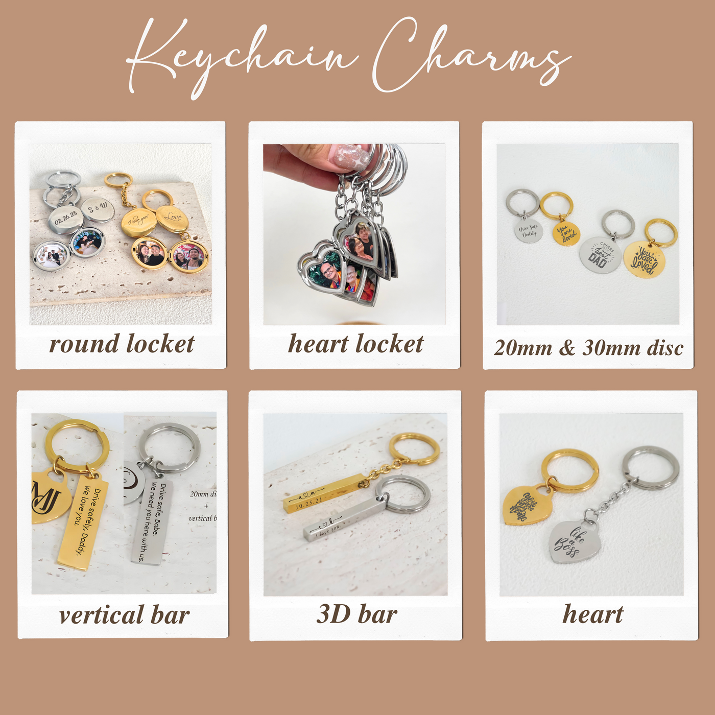 Custom Keychains with 1 Charm Marilag Accessories PH