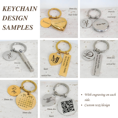 Custom Keychains with 2 Charms