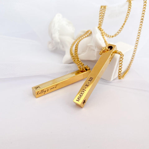 3D Bar Necklace - Marilag Accessories PH