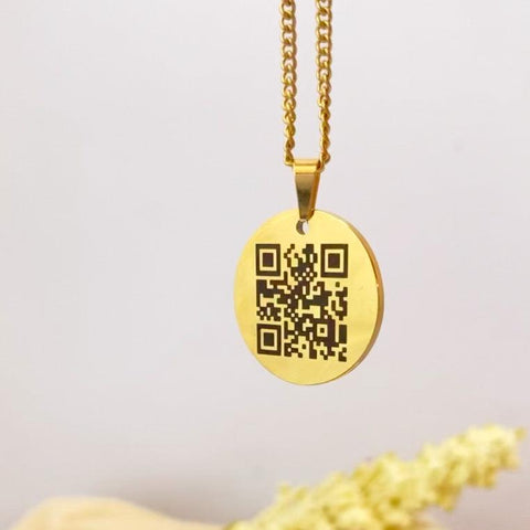 QR Code Disc Necklace - Marilag Accessories PH