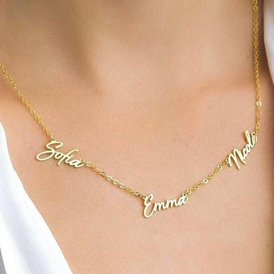 Triple Name Necklace - Marilag Accessories PH